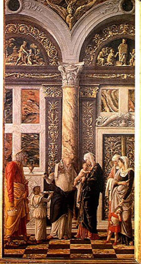 The Circumcision, central panel from the Altarpiece a Andrea Mantegna