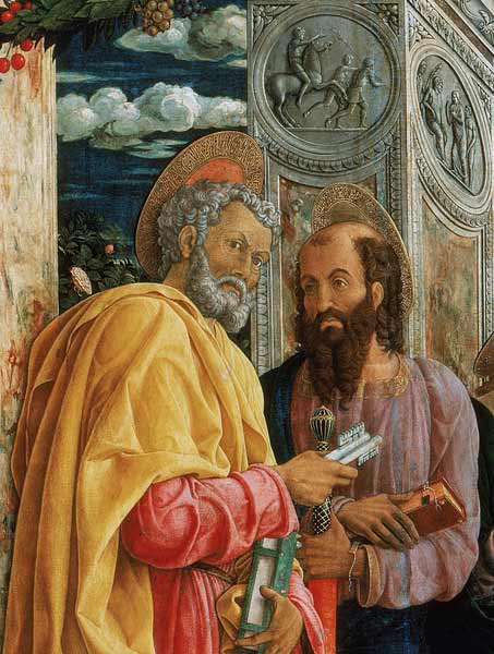 St. Peter and St. Paul, detail from the left panel of the St. Zeno of Verona Altarpiece a Andrea Mantegna