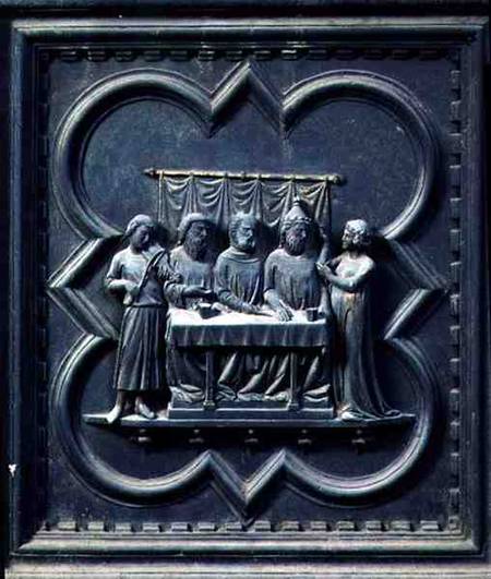 The Dance of Salome, fifteenth panel of the South Doors of the Baptistery of San Giovanni a Andrea Pisano