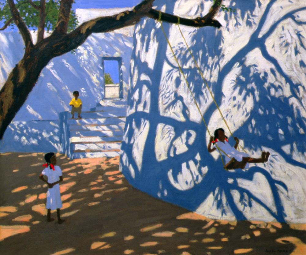 Girl on a Swing, India a Andrew  Macara