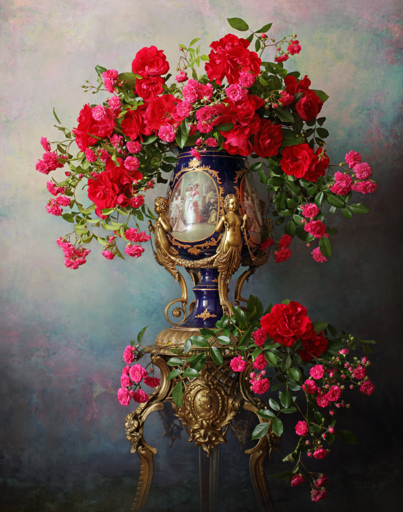 Still life with red roses a Andrey Morozov