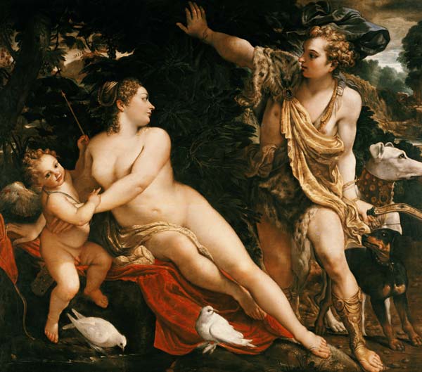 Adonis finds Venus. a Annibale Carracci