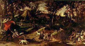 The hunting. a Annibale Carracci