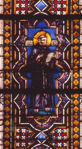 Assisi, Glasfenster, Hl.Franz v.Assisi a Anonimo, Haarlem