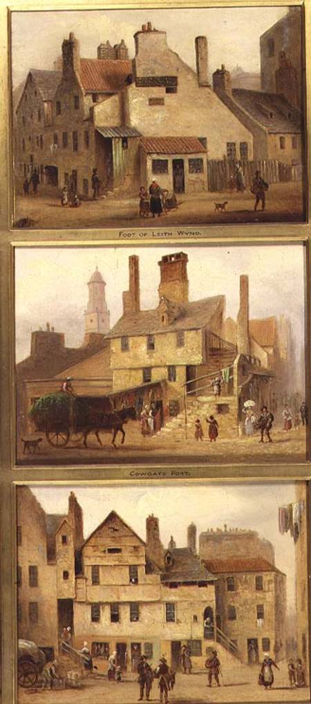 Edinburgh: Nine Views of the Old Town, Foot of Leith Wynd, Cowgate Port, Foot of Candle Maker Row a Anonimo