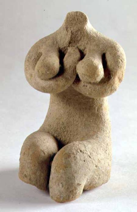 Female figurine in the Halaf stylefrom Mesopotamia or Northern Syria a Anonimo