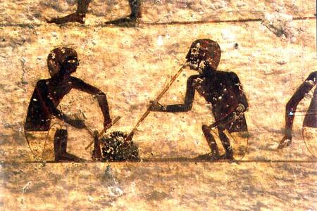 Glass Blowers, detail from a tomb wall painting,Egyptian a Anonimo