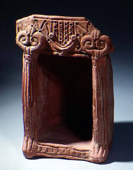 Model of a shrine with sacred columnsIron Age a Anonimo