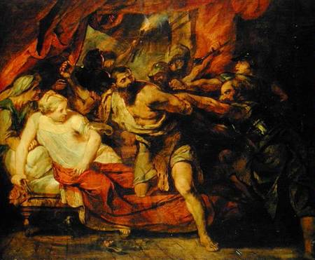 The Imprisonment of Samson, after a painting by Rubens a Anselm Feuerbach
