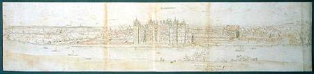 Richmond Palace from Across the Thames, 1562 (pen a Anthonis van den Wyngaerde