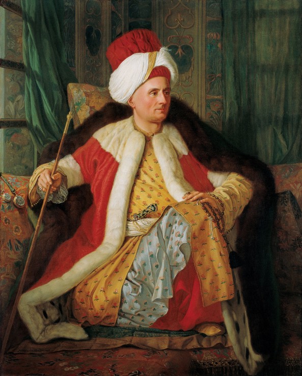 Portrait of Charles Gravier Count of Vergennes and French Ambassador, in Turkish Attire a Antoine de Favray