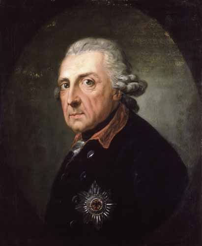 Ritratto di Federico il Grande all'età di 68 anni.