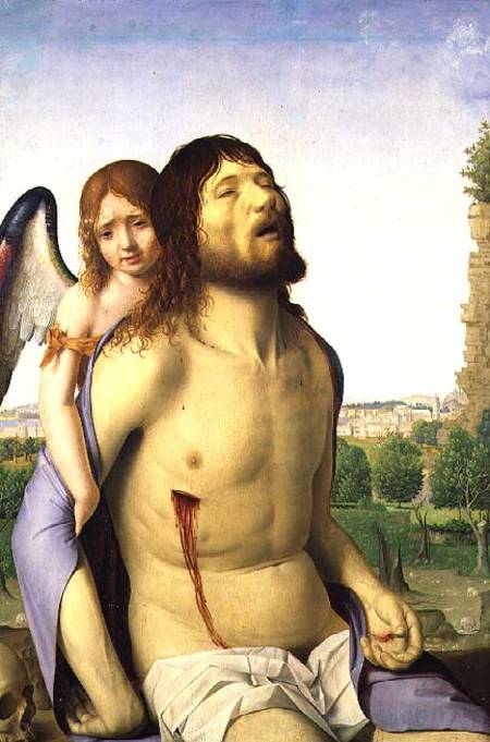 The Dead Christ Supported by an Angel a Antonello da Messina
