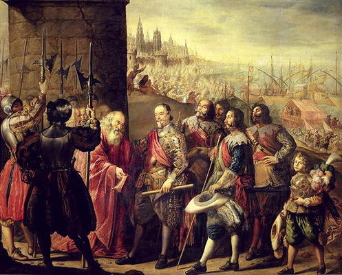The Relief of Genoa, 1528, c.1634-35 (oil on canvas) a Antonio Pereda y Salgado