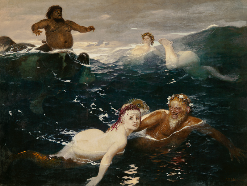 In the game of the waves a Arnold Böcklin