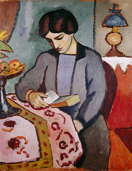 Wife of the artist (study to a portrait) a August Macke