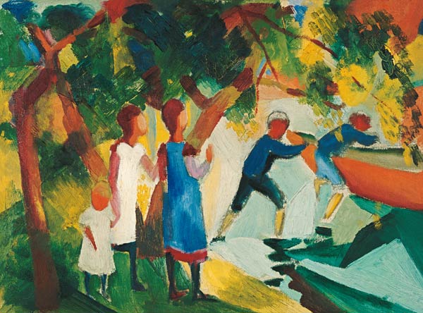 Children at the water a August Macke