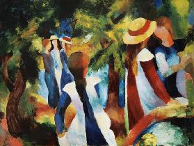 Ragazze tra gli alberi 1914