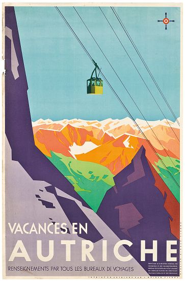 Poster advertising vacations in Austria, a Austrian School, (20th century)