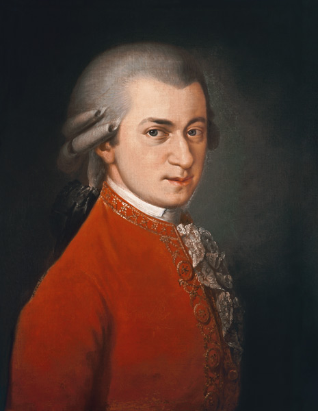 Portrait of Wolfgang Amadeus Mozart (1756-91), Austrian composer a Barbara Krafft
