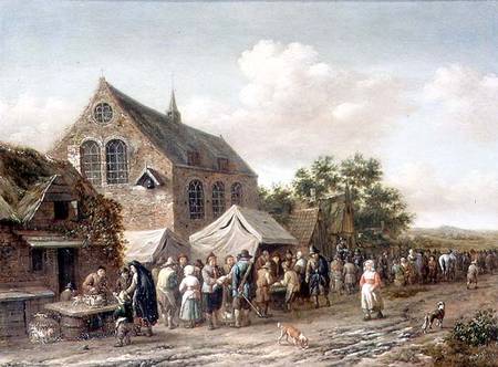 Poultry Market by a Church a Barend Gael or Gaal