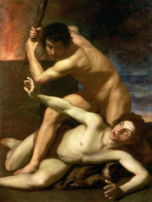 Cain murdering Abel, c.1610 a Bartolomeo Manfredi