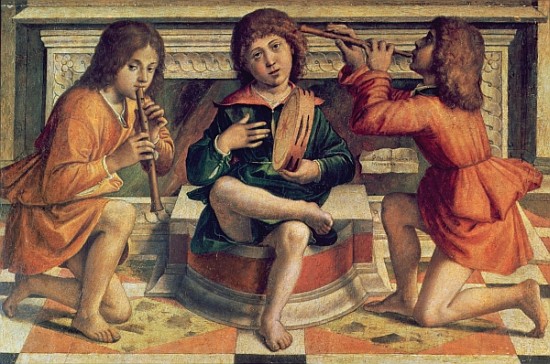 Three angel musicians a Bartolomeo Montagna