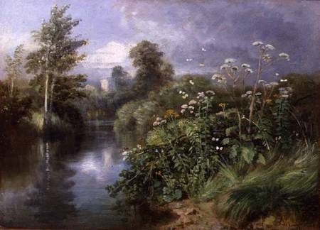 The Banks of the River a Benjamin Williams Leader
