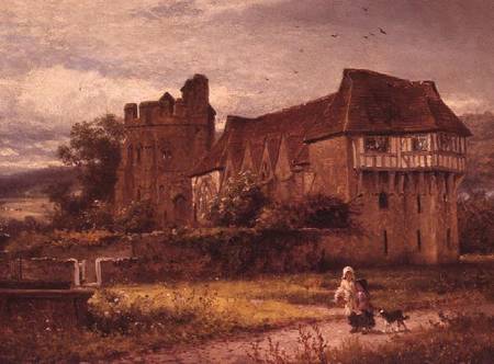 Stokesay Castle, Shropshire a Benjamin Williams Leader