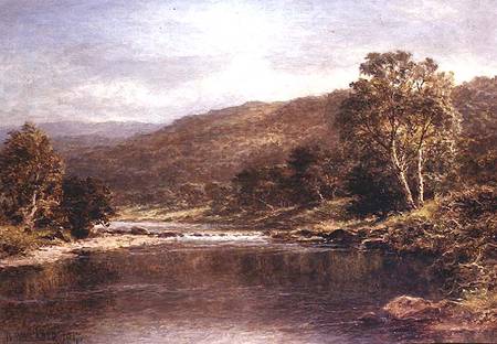 Welsh River Scene a Benjamin Williams Leader