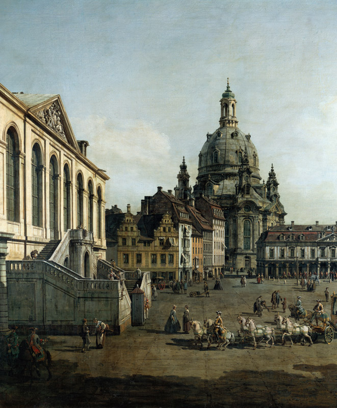The Neumarkt in Dresden view from Jüdenhofe (part) a Bernardo Bellotto