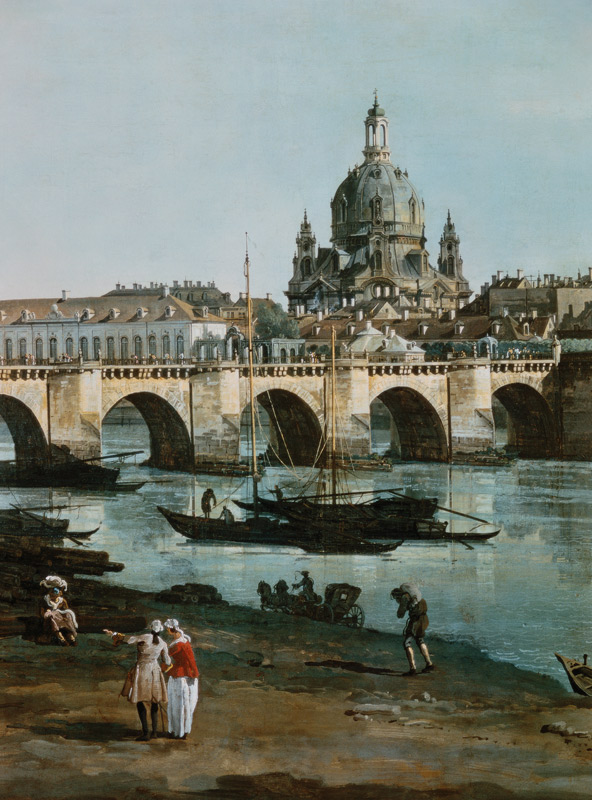 Dresden from right bank of Elbe, Bellotto a Bernardo Bellotto