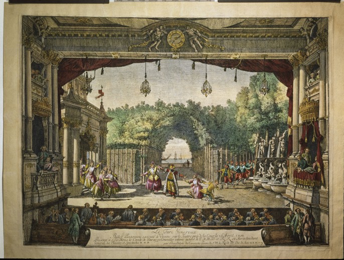 Ballet "Le Turc Généreux" in the Vienna Burgtheater a Bernardo Bellotto