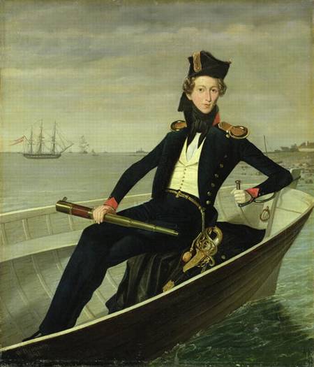 Portrait of a Young Danish Naval Officer a Bernhard Axel Bendixen
