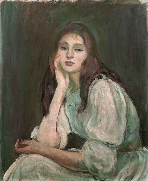 Julie Daydreaming (Julie rêveuse) a Berthe Morisot