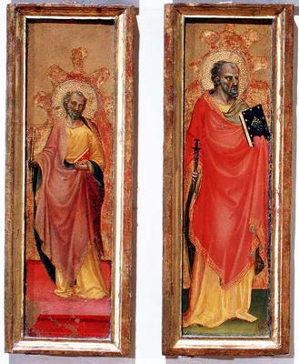 Two Holy Apostles (tempera on panel) a Bicci  di Lorenzo