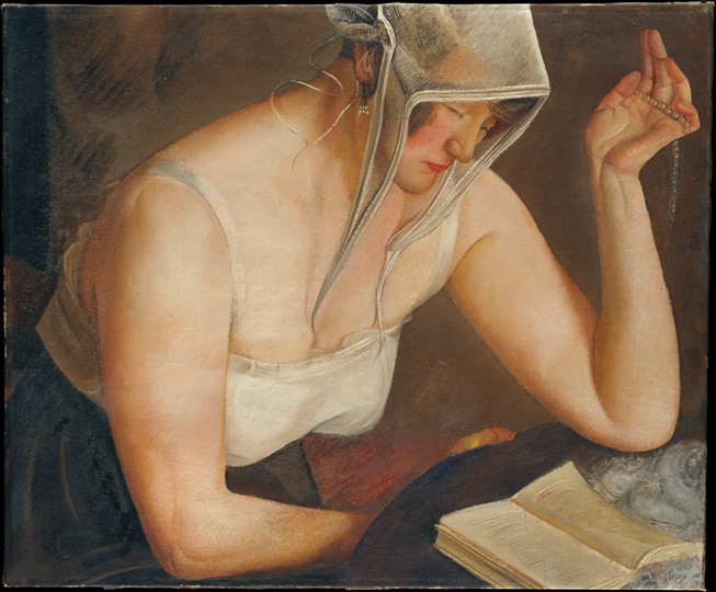 Woman Reading a Boris Dimitrijew. Grigorjew