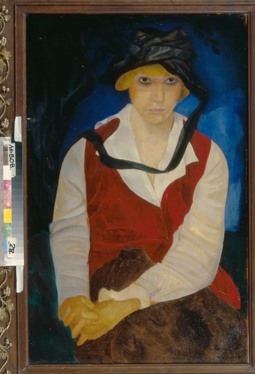 Portrait of the artist's wife a Boris Dimitrijew. Grigorjew