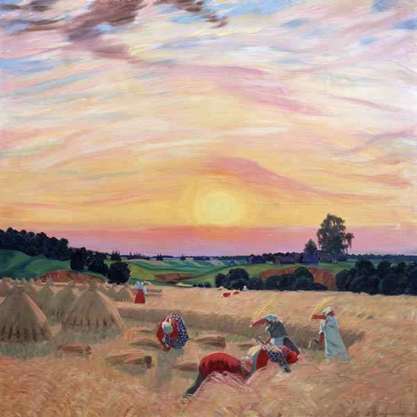 The Harvest a Boris Michailowitsch Kustodiew
