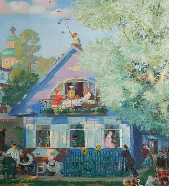Small Blue House a Boris Michailowitsch Kustodiew