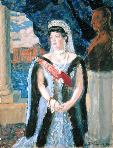 Portrait of the Grand Duchess Maria Pavlovna a Boris Michailowitsch Kustodiew
