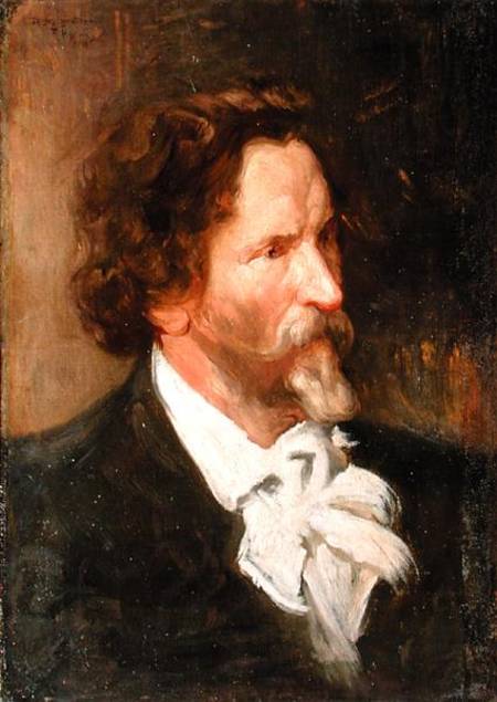 Portrait of Ilja Repin (1844-1930) a Boris Michailowitsch Kustodiew