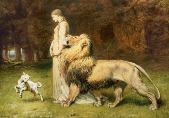 Una and the Lion, from Spenser's Faerie Queene a Briton Riviere