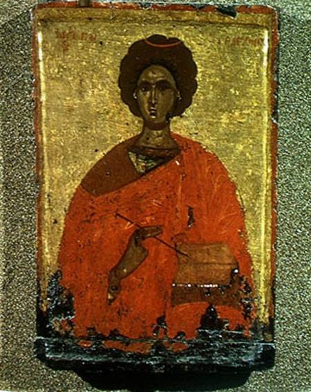 Icon of St. Pantaleon of Nicomedia (d.c.305 AD) a Byzantine