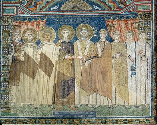 The Emperor Constantine IV grants tax immunity to the Archbishop of Ravenna a Byzantine School