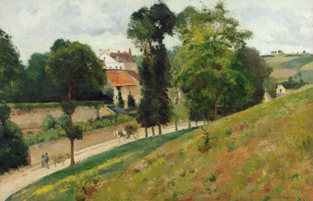 The Rue Saint Antoine in L ' Hermitage, Pontoise a Camille Pissarro