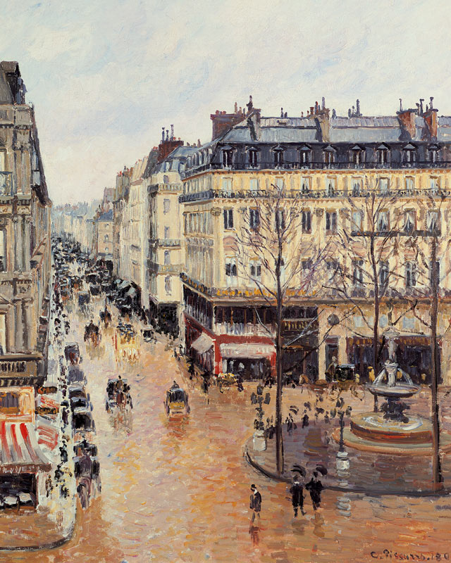 Rue Saint-Honoré am Nachmittag bei Regen a Camille Pissarro