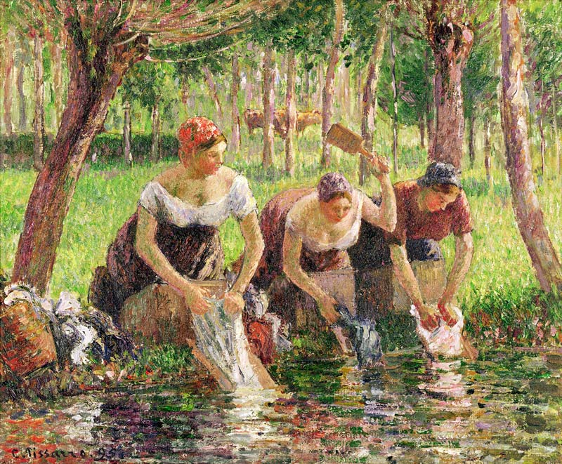 The Washerwomen, Eragny a Camille Pissarro