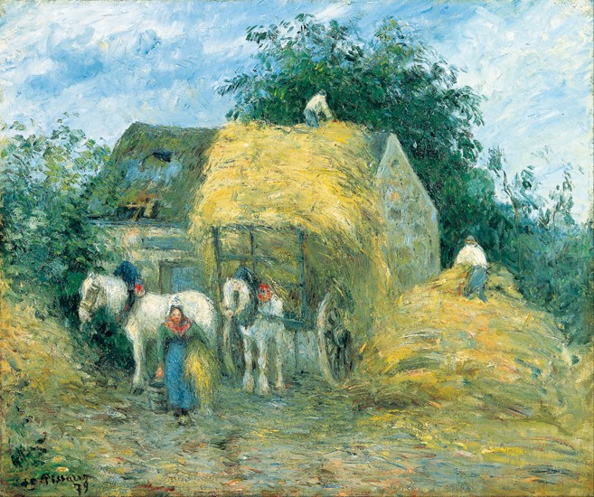 The Hay Cart, Montfoucault a Camille Pissarro