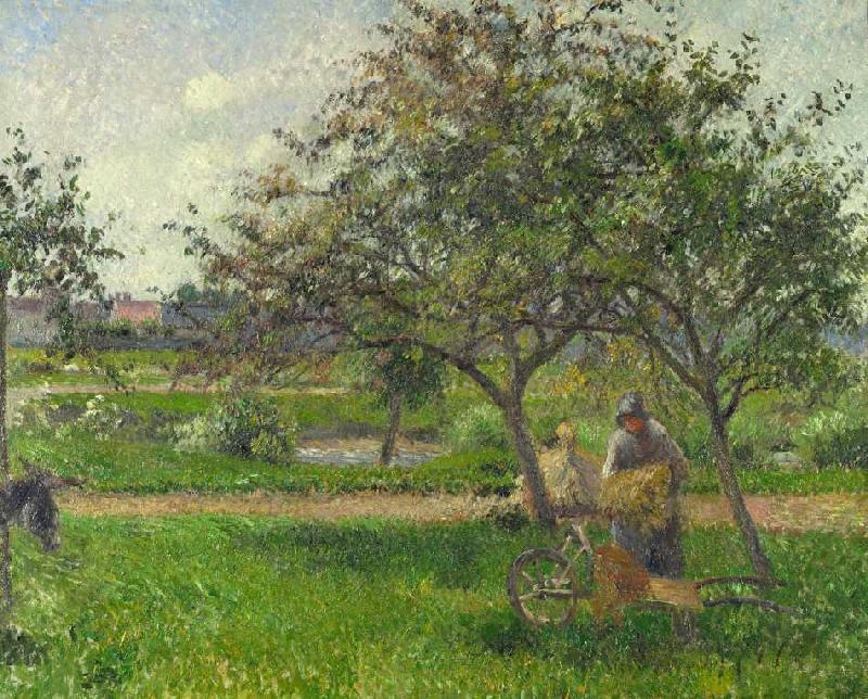 Die Schubkarre, der Obstgarten a Camille Pissarro